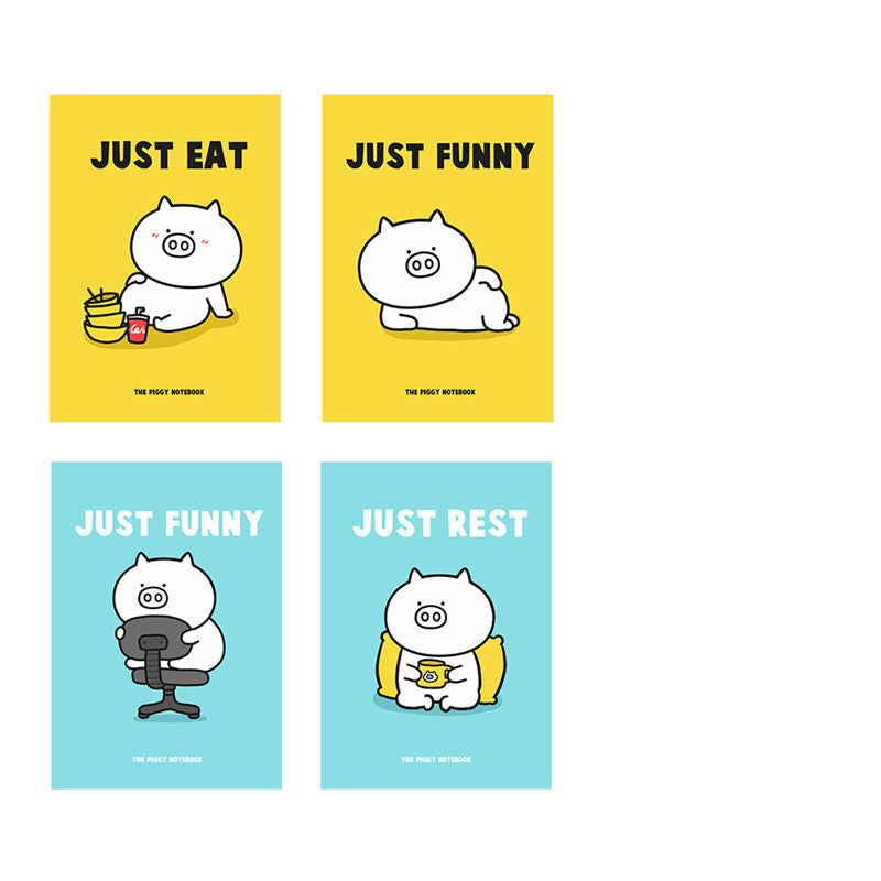 Pig Cartoon Four Notebooks