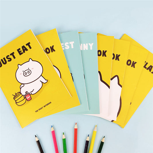 Pig Cartoon Four Notebooks