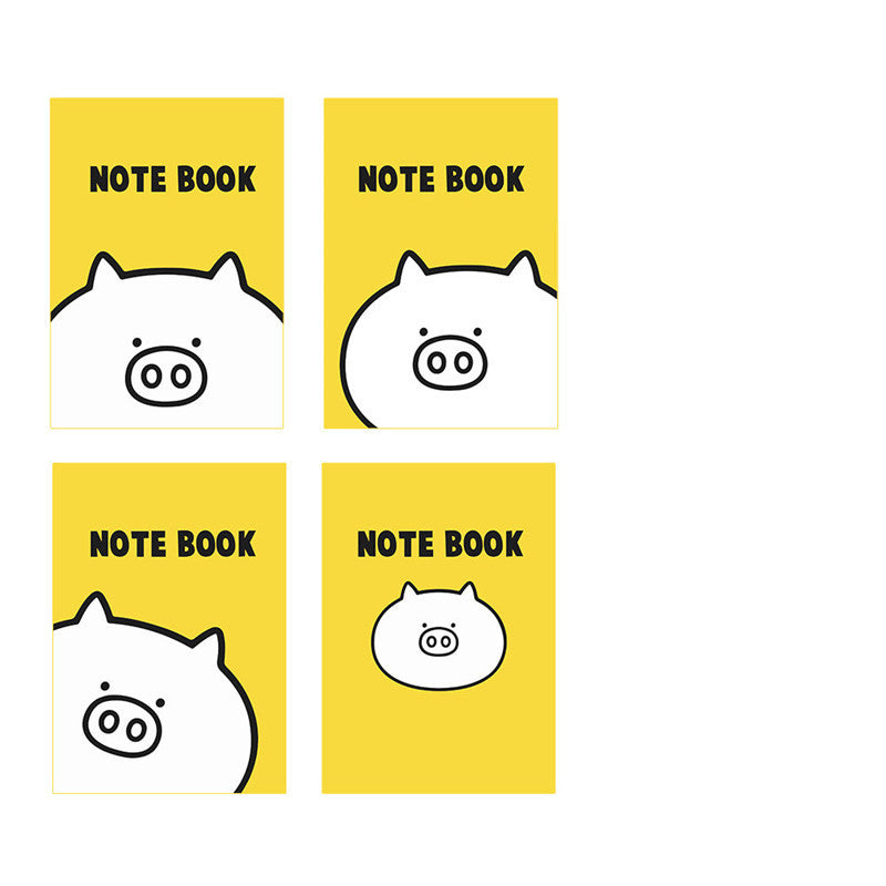 Pig Cartoon Four Notebooks